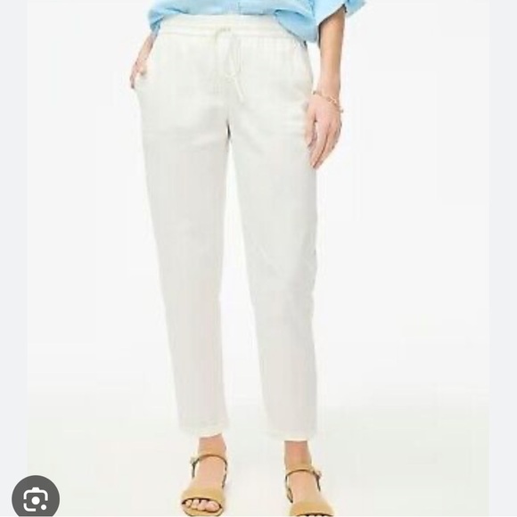 NWOT J.Crew Geometric Print Linen Blend Pull-on Casual Pants Size 0 - Picture 6 of 7